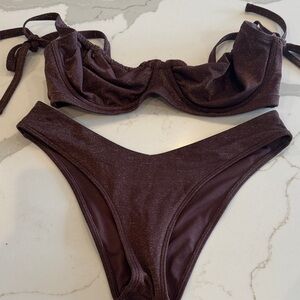 Abercrombie & Fitch Shimmering Brown Bikini